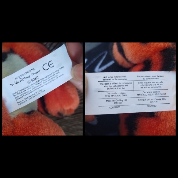 Walt Disney Tigger 11" Plush Stuffed Animal Curly Coiled Tail Winnie-the-Pooh - Picture 10 of 10